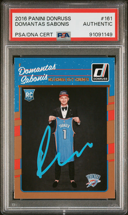 2016 Panini Donruss #161 Domantas Sabonis Auto PSA/DNA Authentic