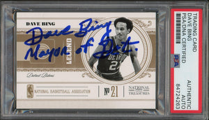 2011 Panini National Treasures #104 Dave Bing Auto Inscriptions /99 PSA/DNA Authentic