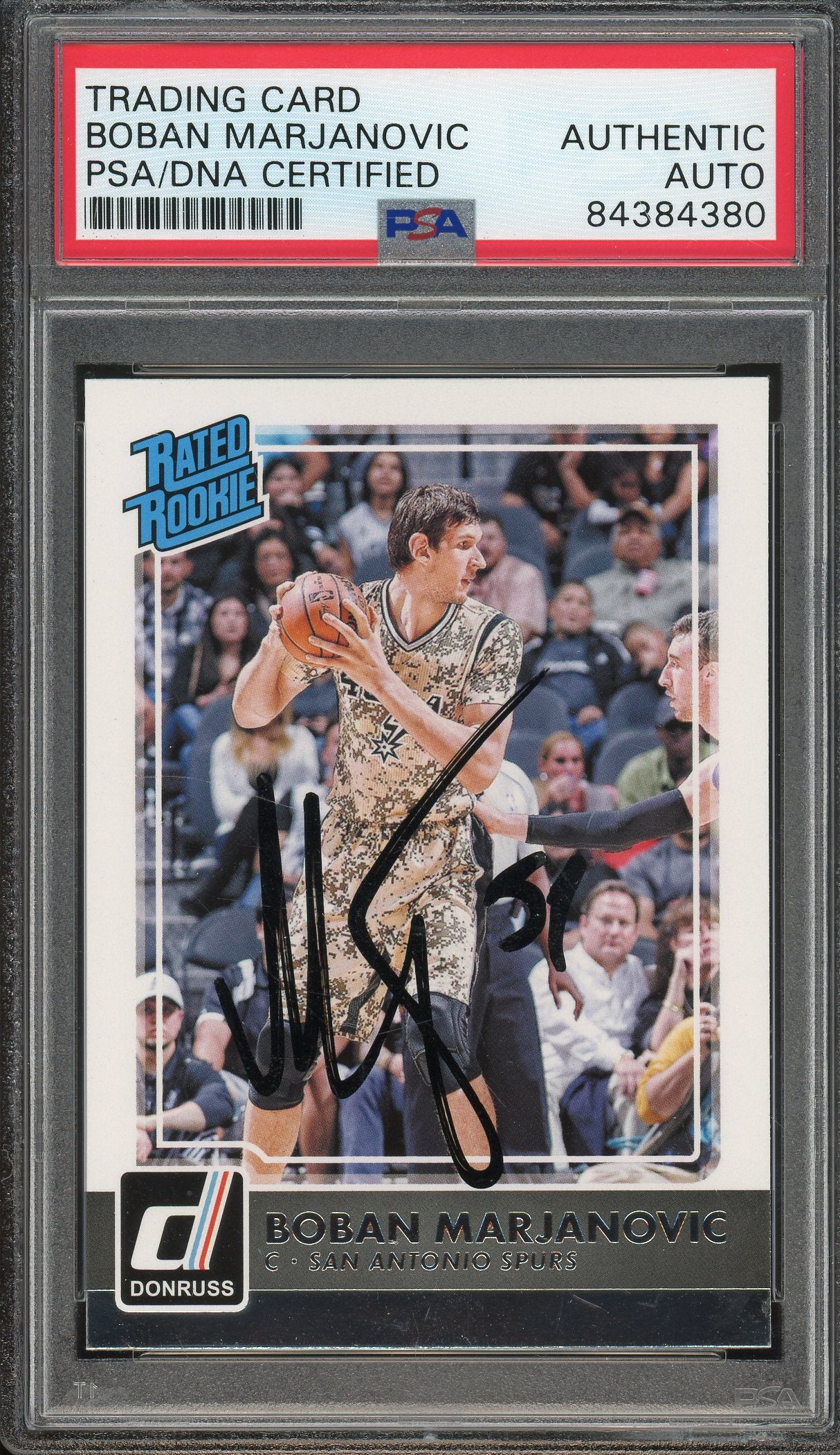 2015-16 Donruss #224 Boban Marjanovic Auto PSA Authentic