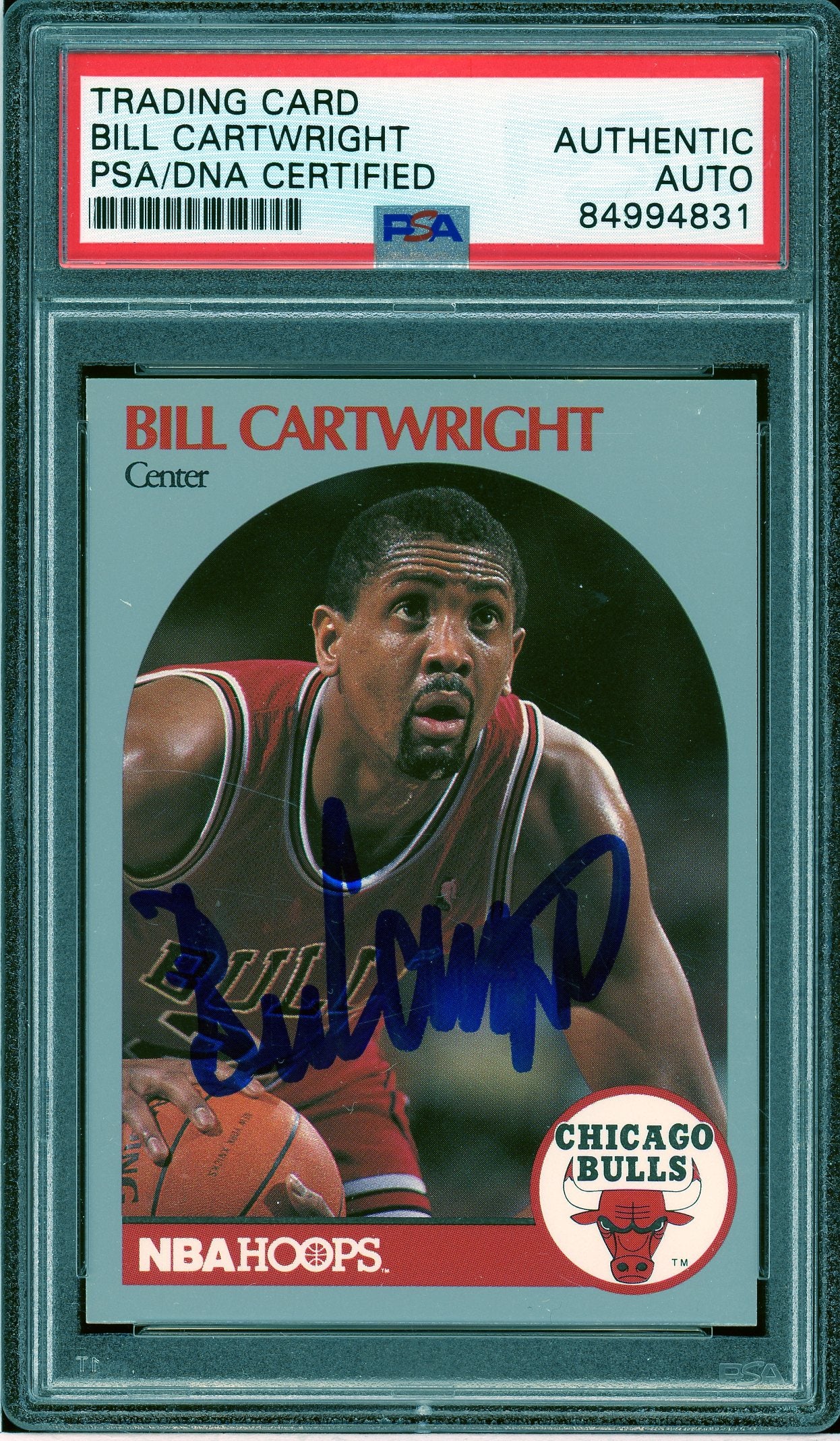 1990-91 Hoops #61 Bill Cartwright Auto PSA Authentic (4831)