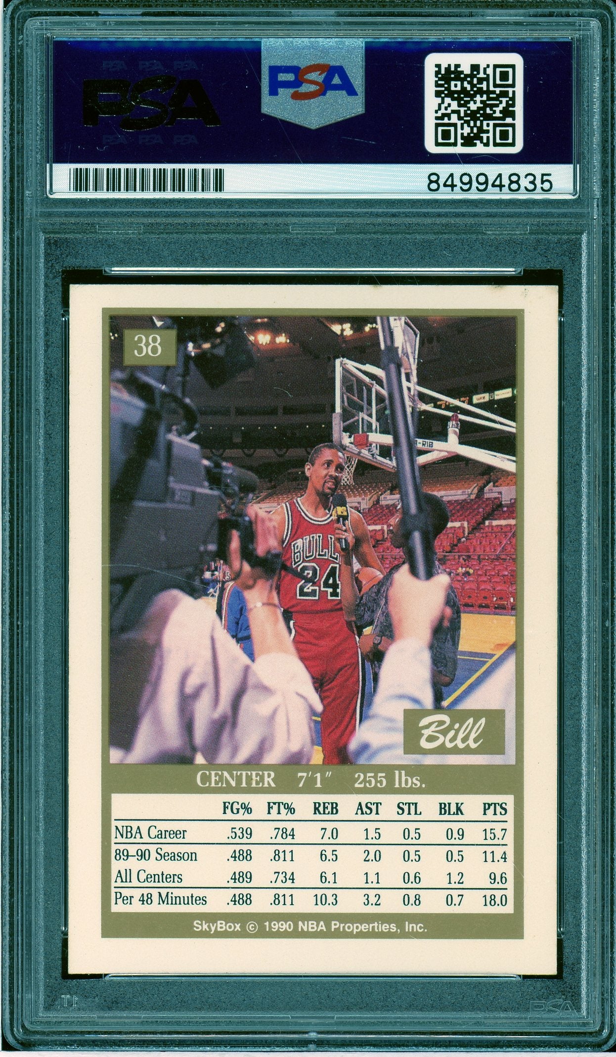 1990-91 SkyBox #38 Bill Cartwright Auto PSA Authentic (4835)