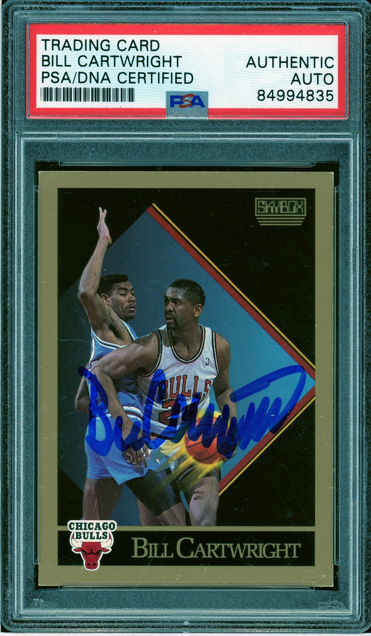 1990-91 SkyBox #38 Bill Cartwright Auto PSA Authentic (4835)