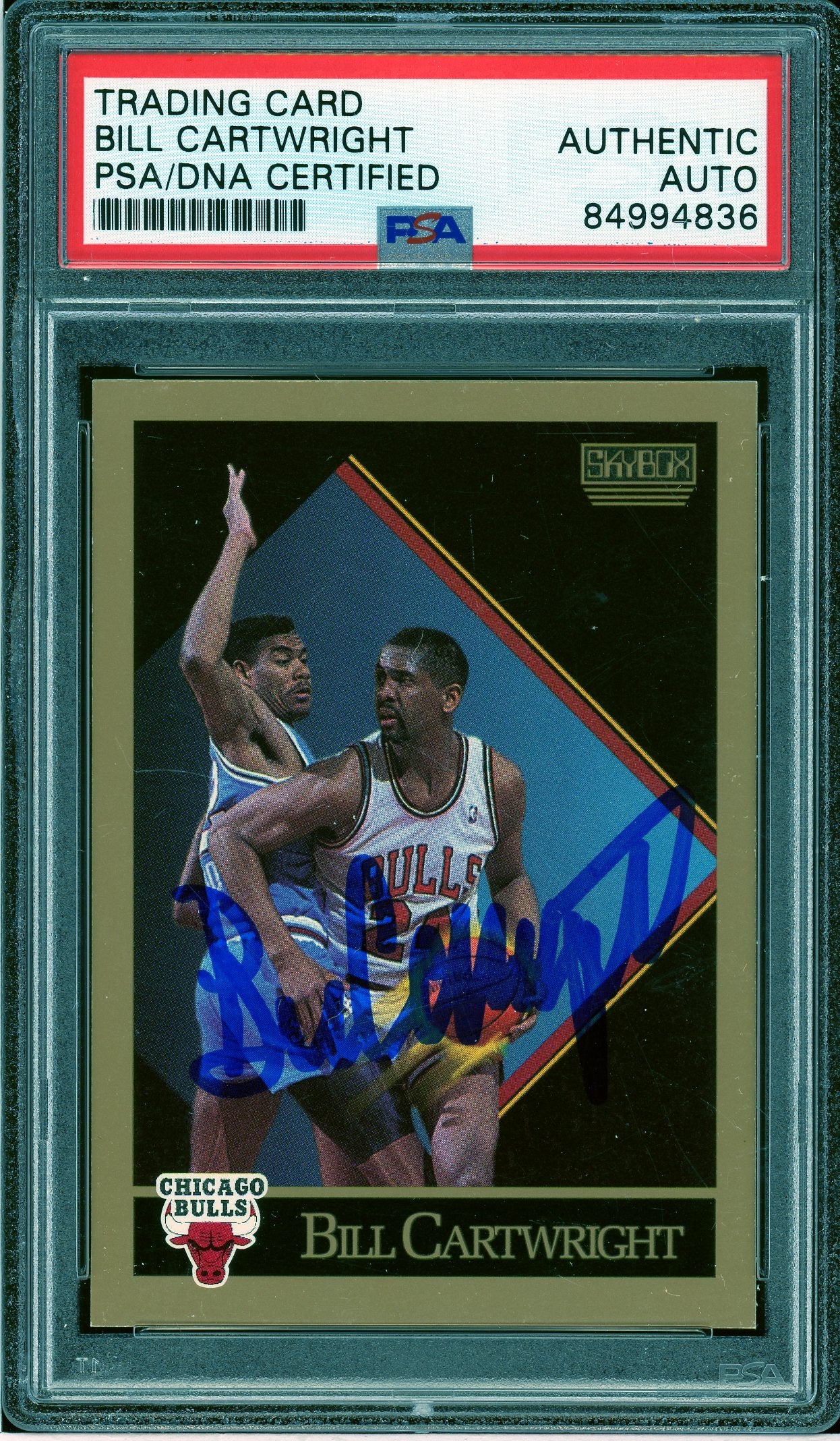 1990-91 SkyBox #38 Bill Cartwright Auto PSA Authentic