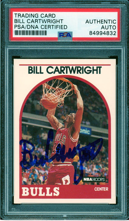 1989-90 Hoops #255 Bill Cartwright Auto PSA Authentic (4832)