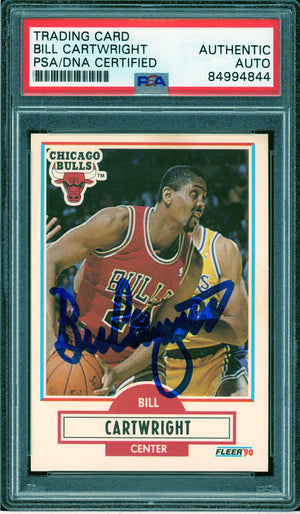 1990 Fleer Bill Cartwright Auto PSA Authentic QUANTITY AVAILABLE