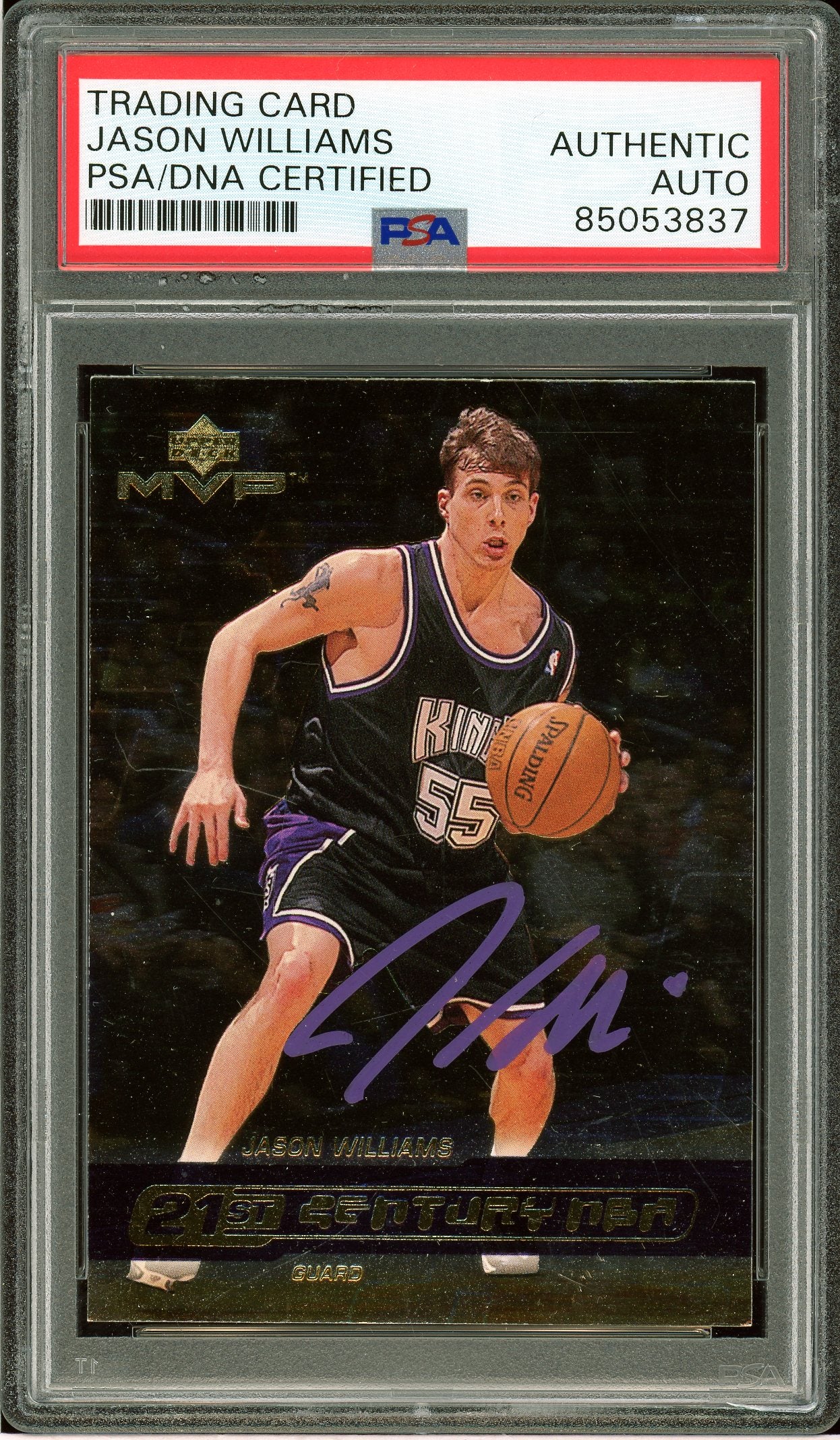 1999-00 Upper Deck MVP #N1 Jason Williams 21st Century NBA Auto PSA Authentic