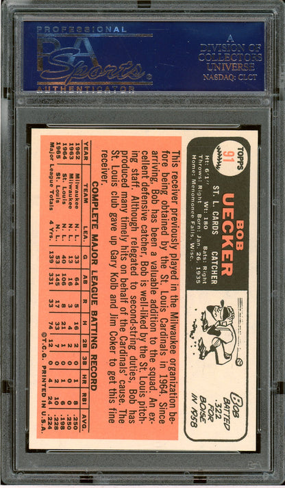 1966 Topps #91 Bob Uecker PSA 7