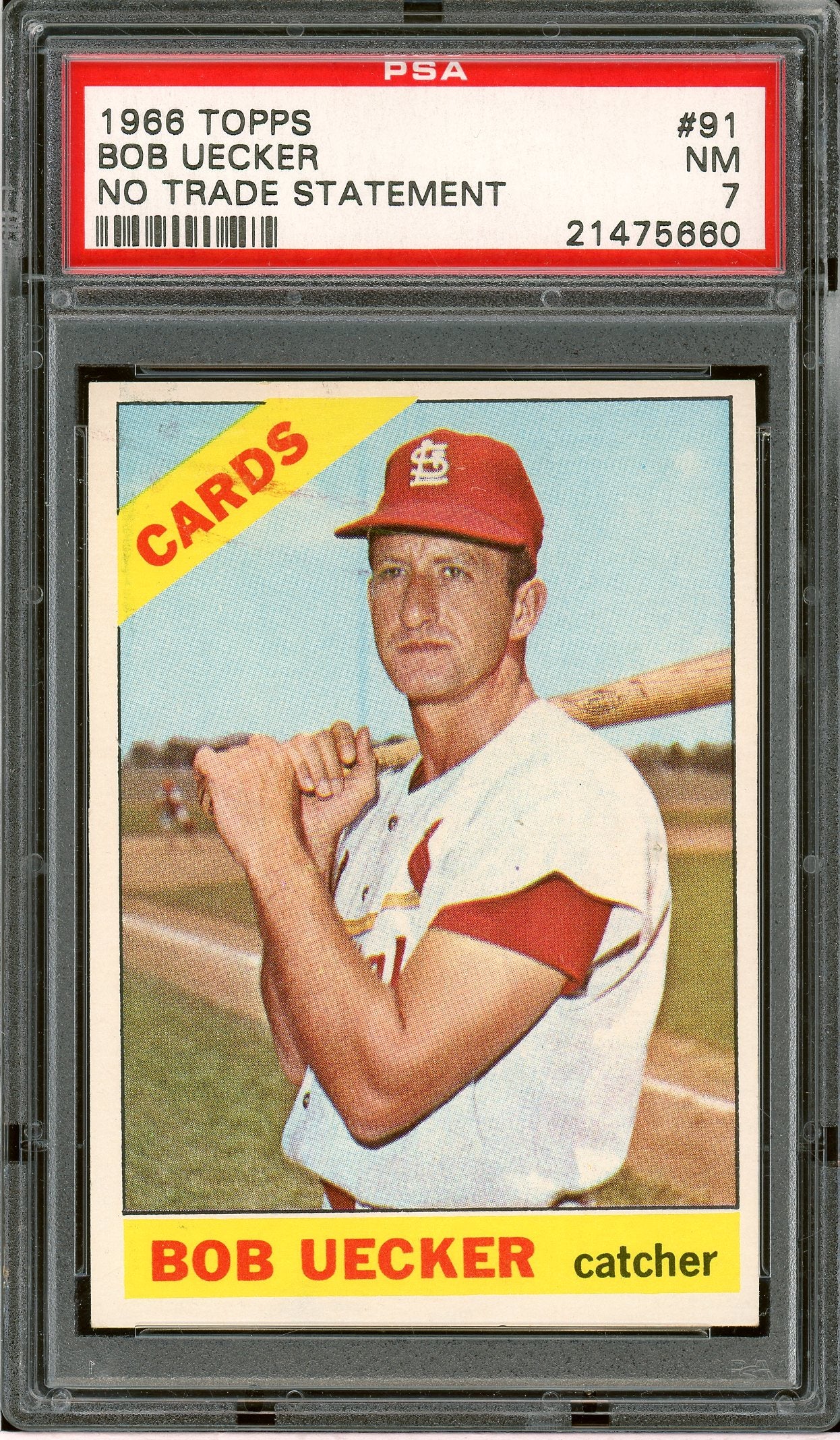 1966 Topps #91 Bob Uecker PSA 7