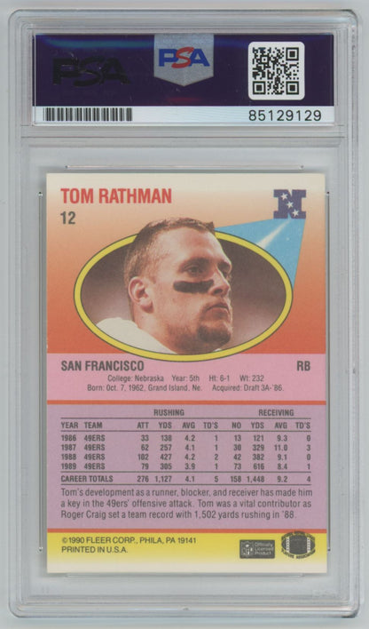 1990 Fleer Tom Rathman Auto - PSA/DNA