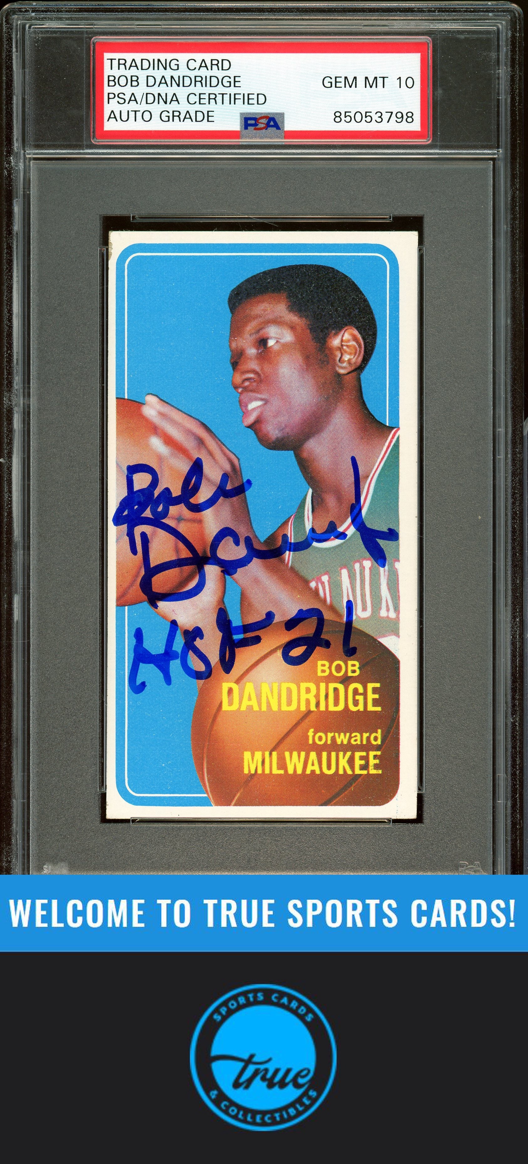 1970-71 Topps #63 Bob Dandridge Auto Grade PSA 10 (3798)