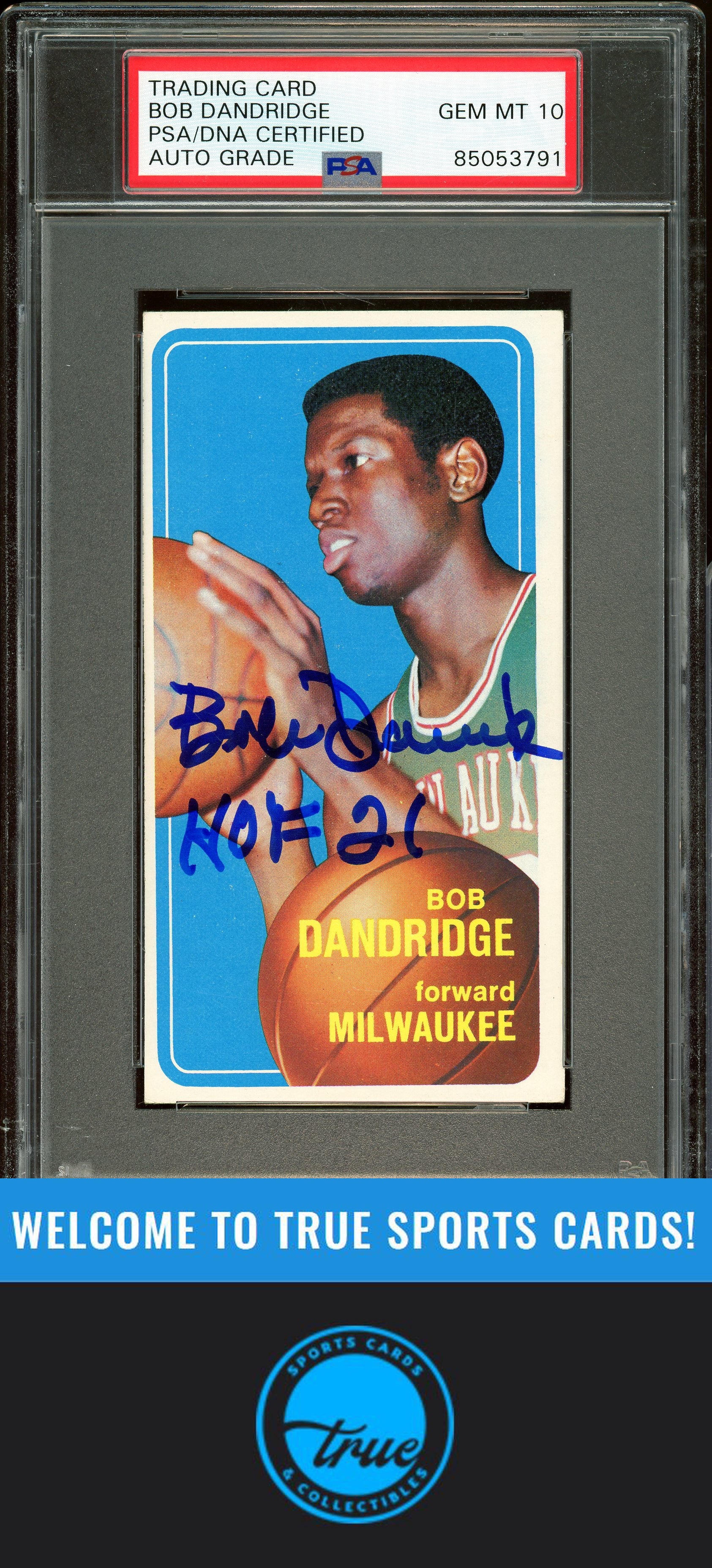 1970-71 Topps #63 Bob Dandridge Auto Grade PSA 10 (3791)