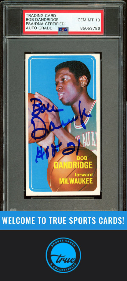 1970-71 Topps #63 Bob Dandridge Auto Grade PSA 10 (3786)