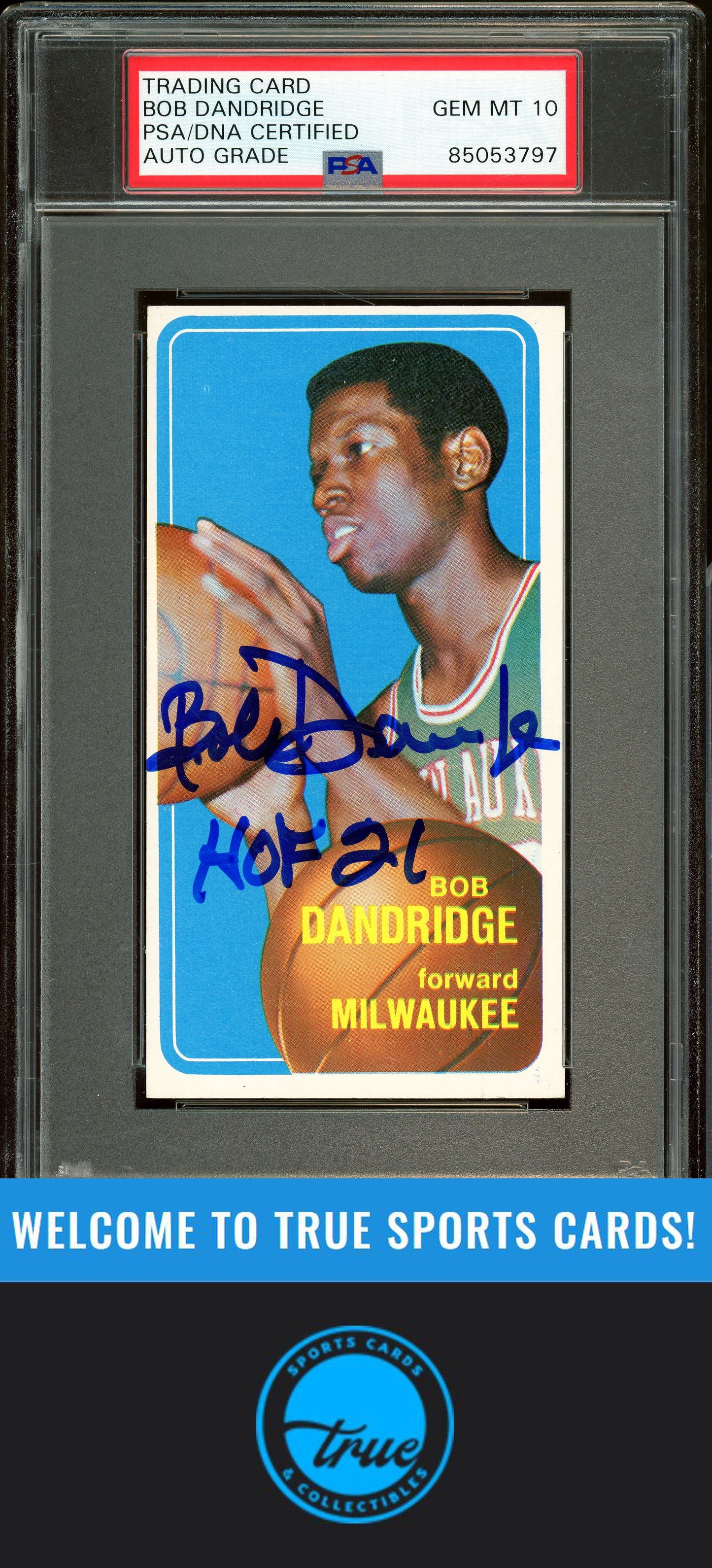 1970-71 Topps #63 Bob Dandridge Auto Grade PSA 10 (3797)