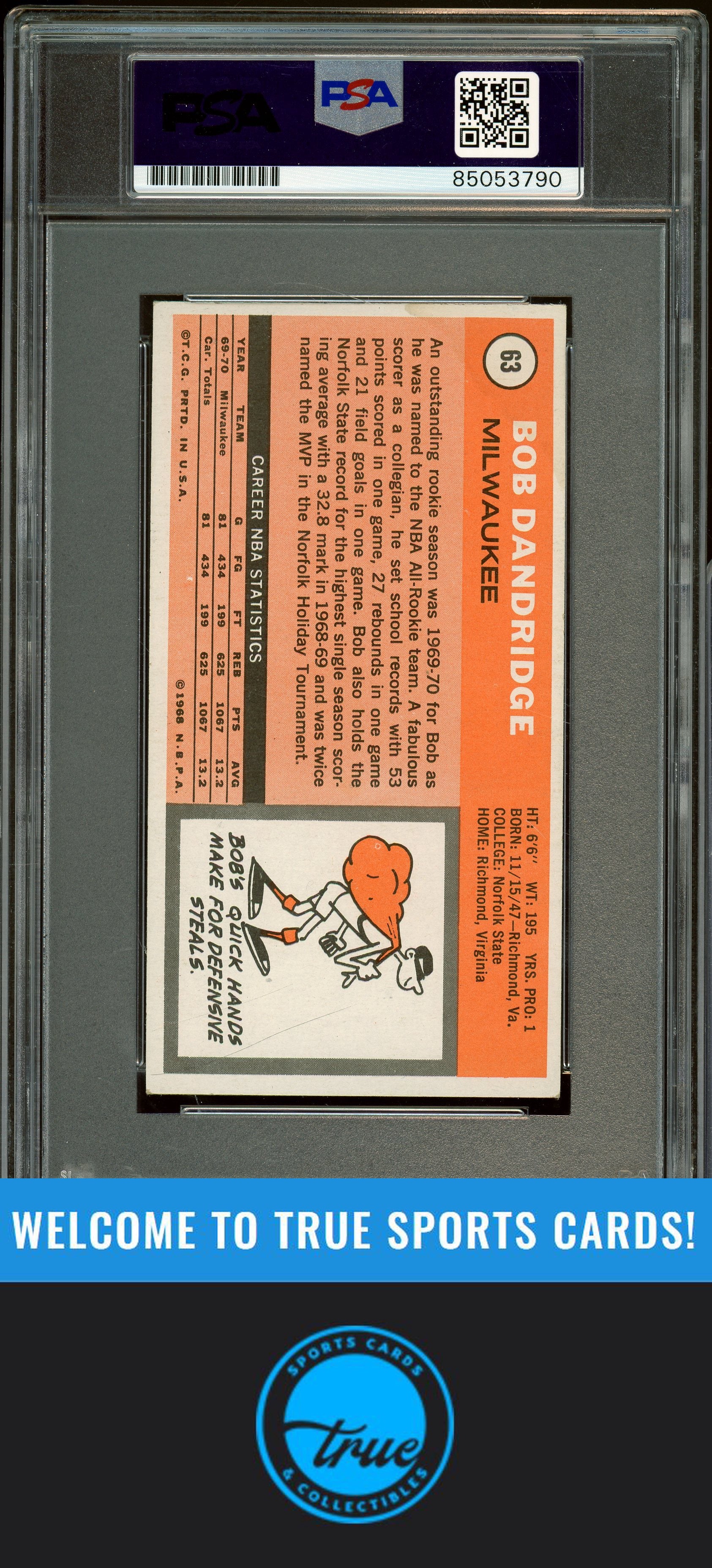 1970-71 Topps #63 Bob Dandridge Auto Grade PSA 10 (3790)