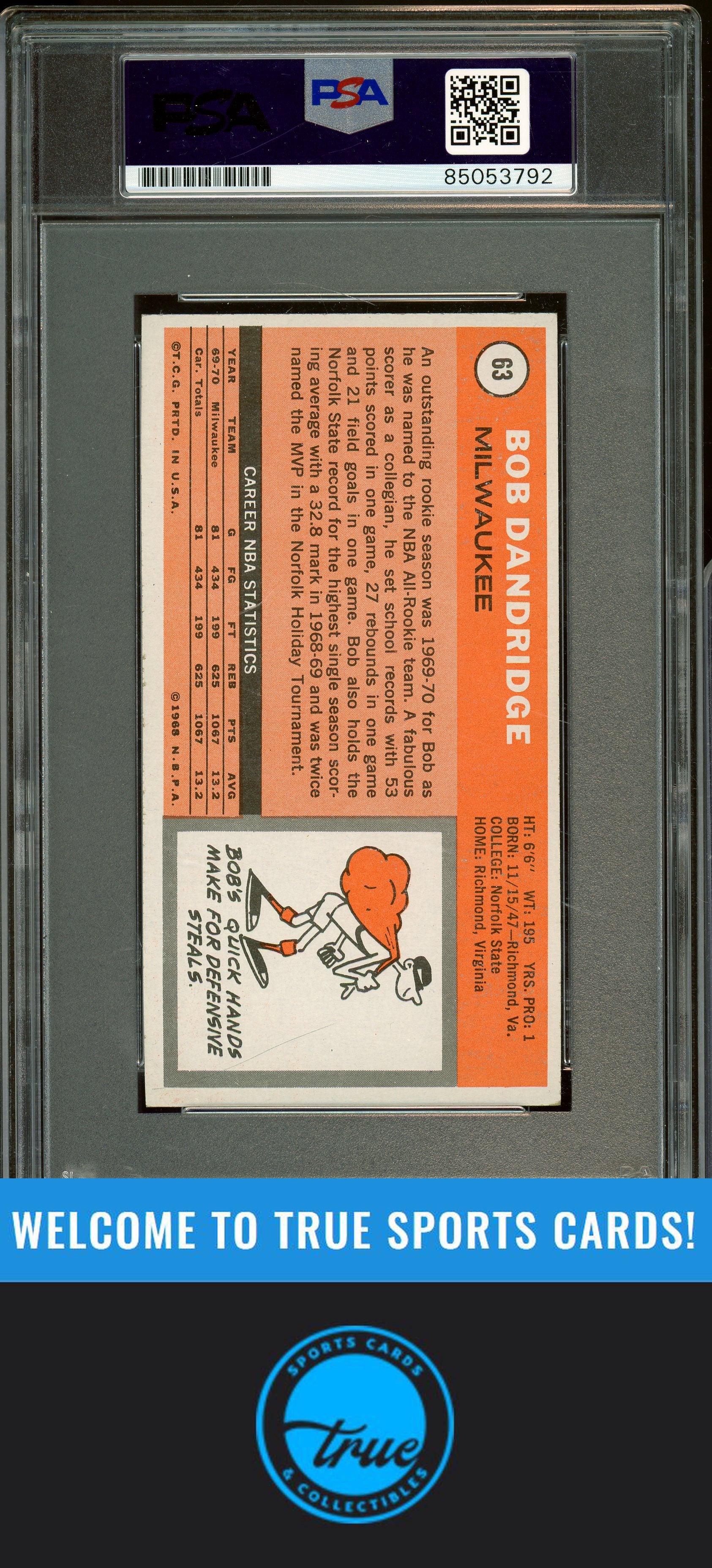 1970-71 Topps #63 Bob Dandridge Auto Grade PSA 10 (3792)