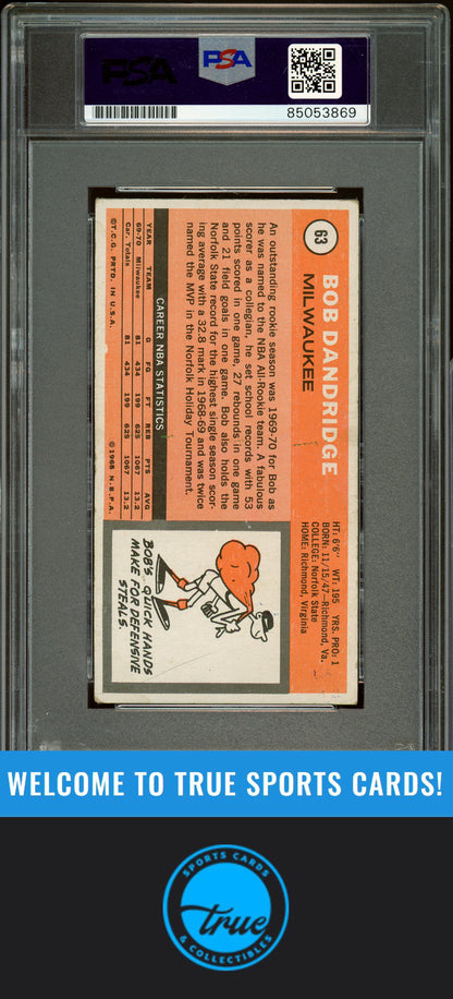 1970-71 Topps #63 Bob Dandridge Rookie Auto PSA Authentic (3869)