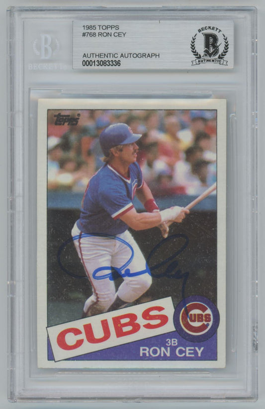 1985 Topps Ron Cey #78 Auto - Beckett Authentic