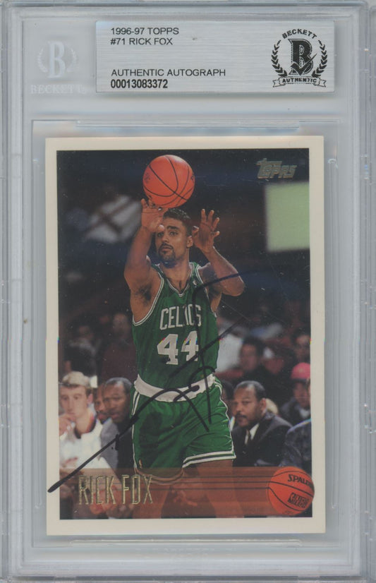 1996-97 Topps #71 Rick Fox Auto - Beckett Authentic