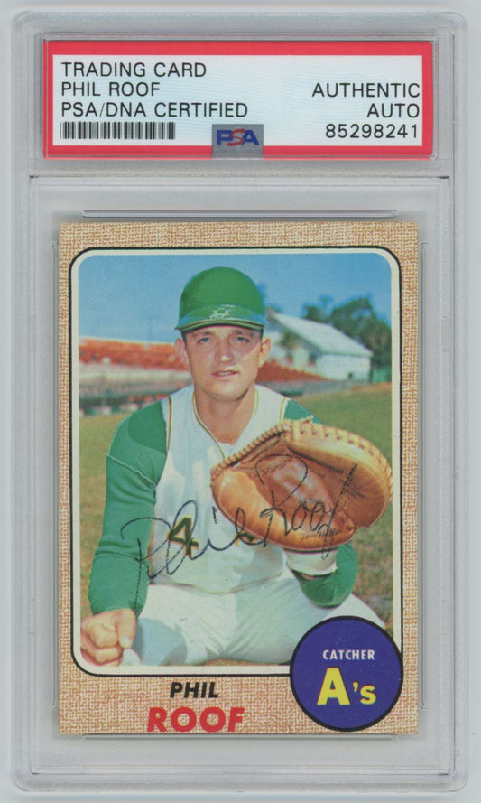 1968 Topps Phil Roof Auto - PSA/DNA Authentic (8241)