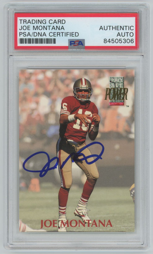 1992 Pro Set Power Joe Montana #16 Auto - PSA/DNA Authentic