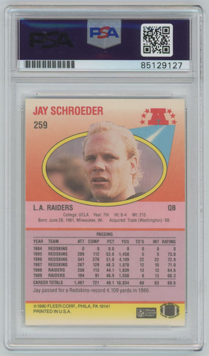 1990 Fleer Jay Schroeder Auto - PSA/DNA