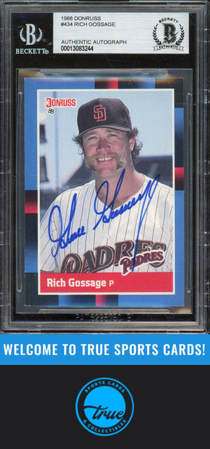 1988 Donruss #434 Rich Gossage Auto BGS Authentic