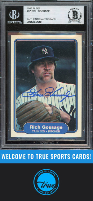 1982 Fleer #37 Rich Gossage Auto BGS Authentic