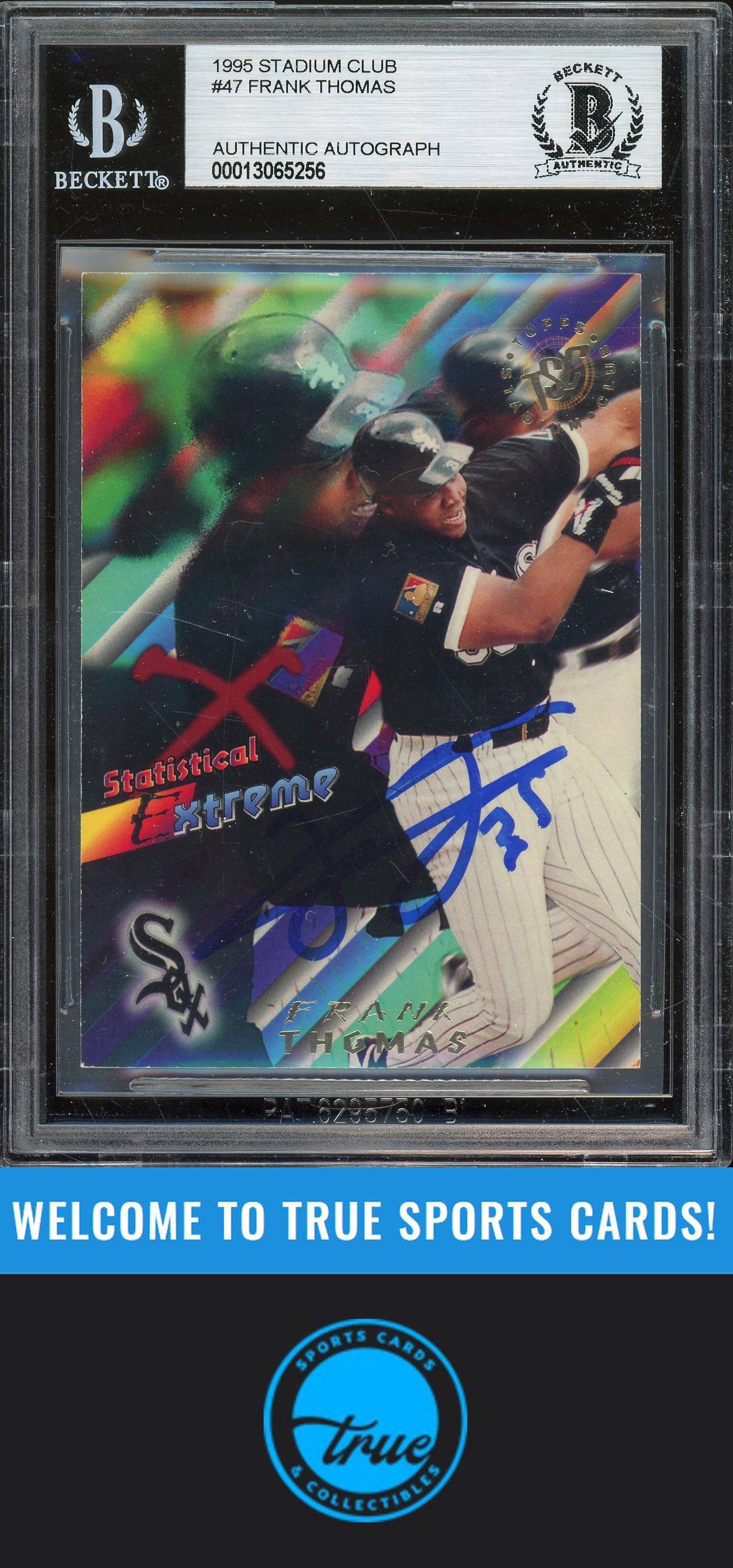 1995 Stadium Club #47 Frank Thomas Auto BGS Authentic