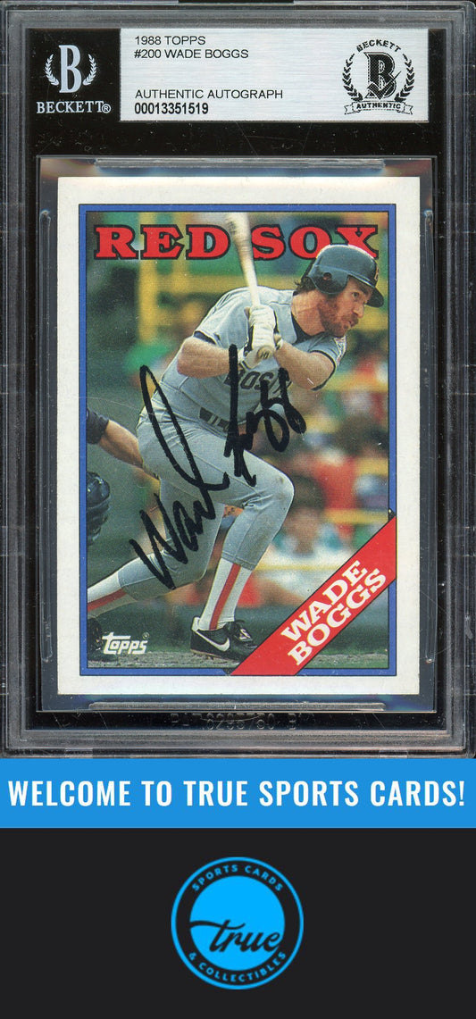 1988 Topps #200 Wade Boggs Auto BGS Authentic