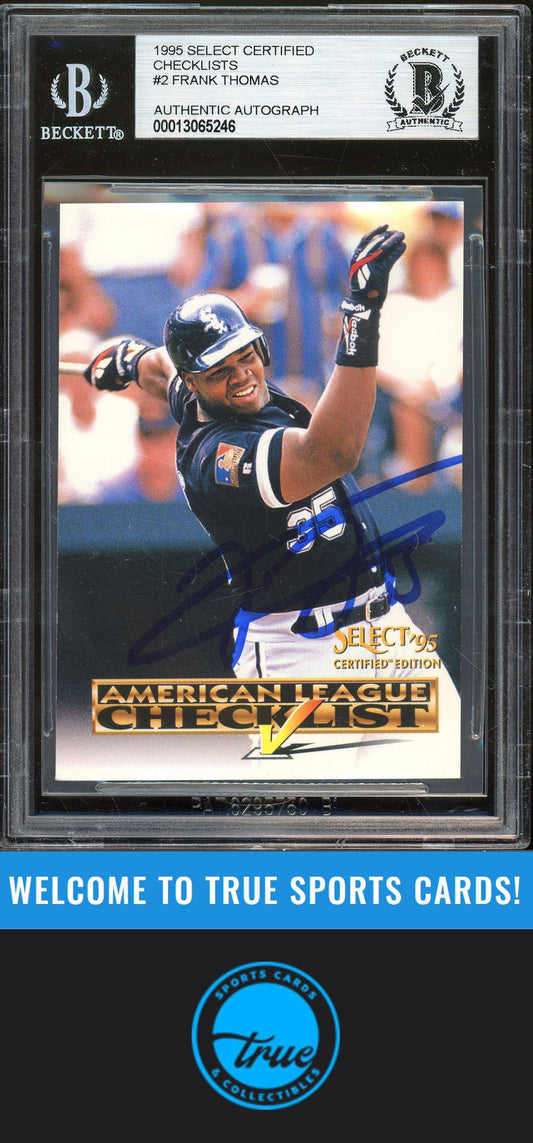 1995 Select Certified #2 American League Checklist Checklists Auto BGS Authentic