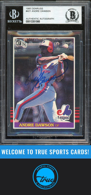 1985 Donruss #421 Andre Dawson Auto BGS Authentic