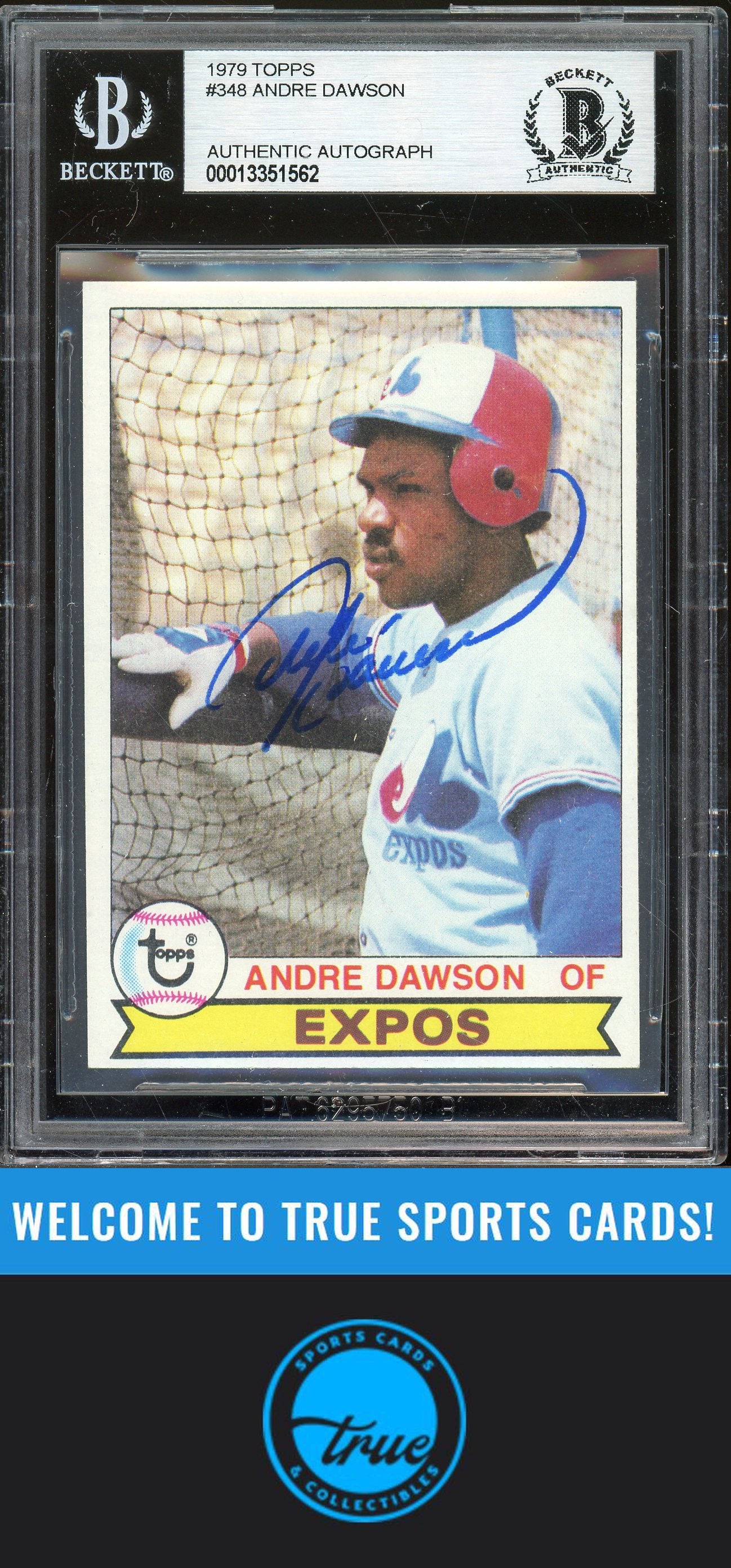 1979 Topps #348 Andre Dawson Auto BGS Authentic