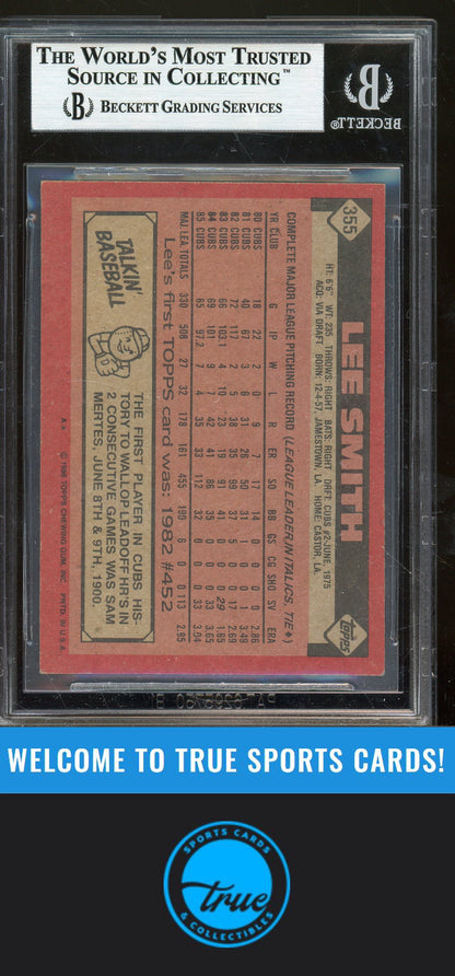 1986 Topps #355 Lee Smith Auto BGS Authentic