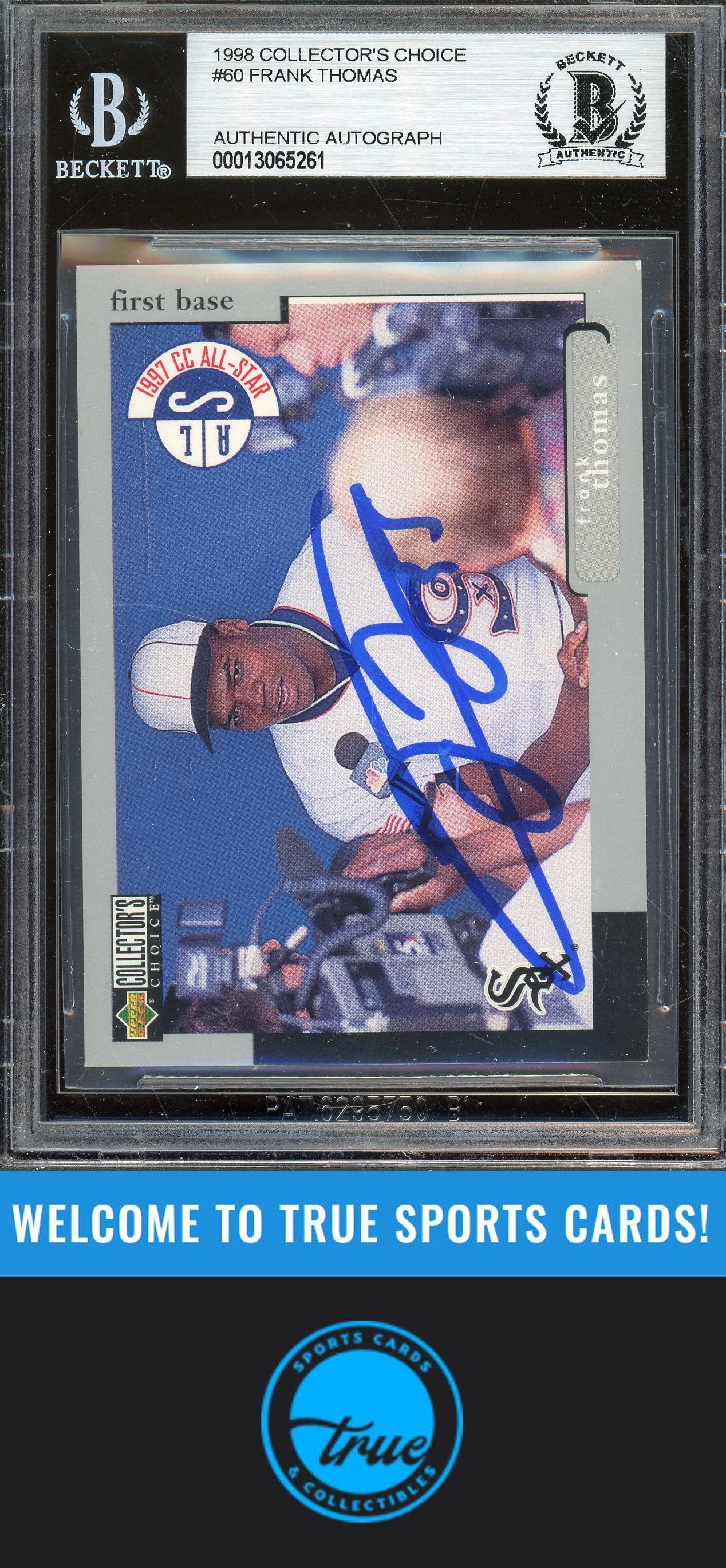 1998 Collector's Choice #60 Frank Thomas Auto BGS Authentic
