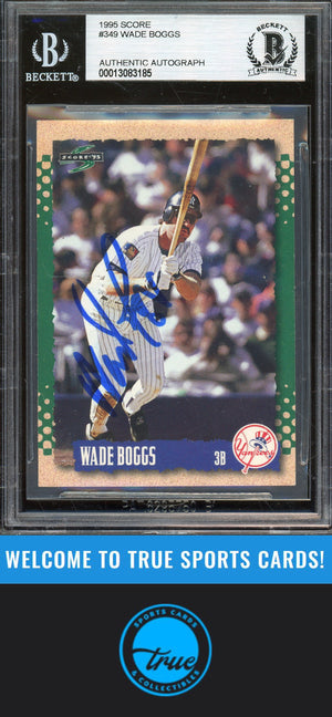 1995 Score #349 Wade Boggs Auto BGS Authentic