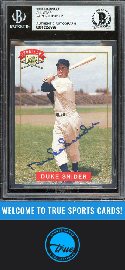 1994 Nabisco All-Star Legends Autographs Duke Snider Auto (0996) BGS Authentic
