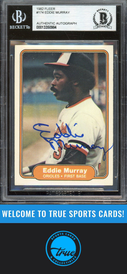 1982 Fleer #174 Eddie Murray Auto BGS Authentic