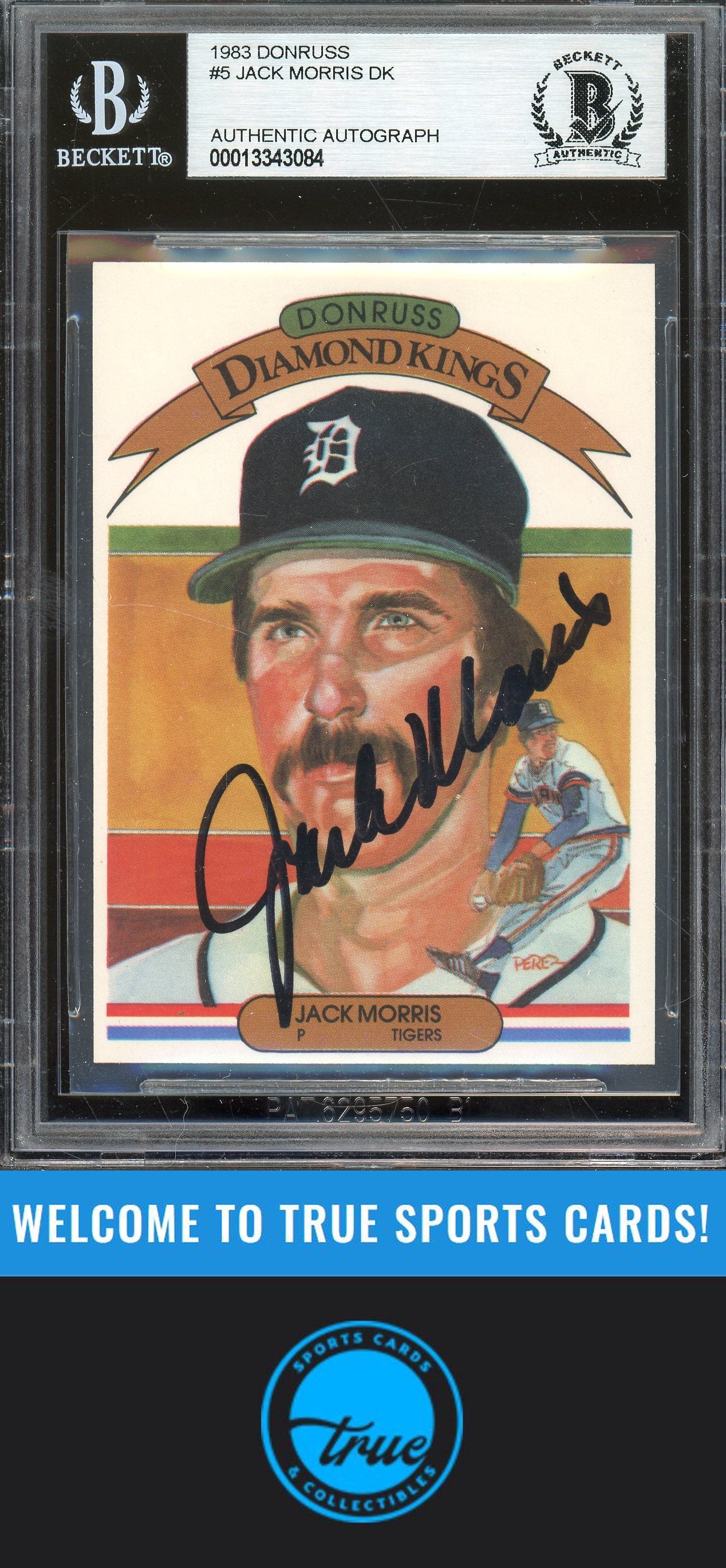 1983 Donruss #5 Jack Morris Auto BGS Authentic