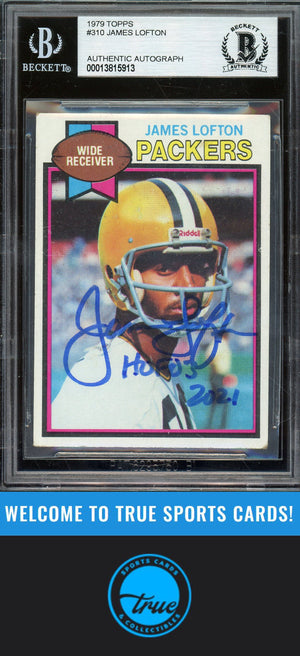 1979 Topps #310 James Lofton Auto BGS Authentic (Blue Ink, HOF 2021)