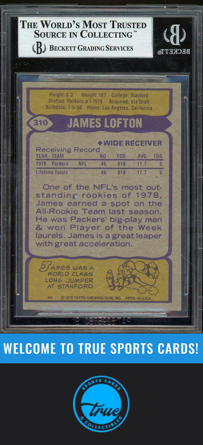 1979 Topps #310 James Lofton Auto BGS Authentic (5911)