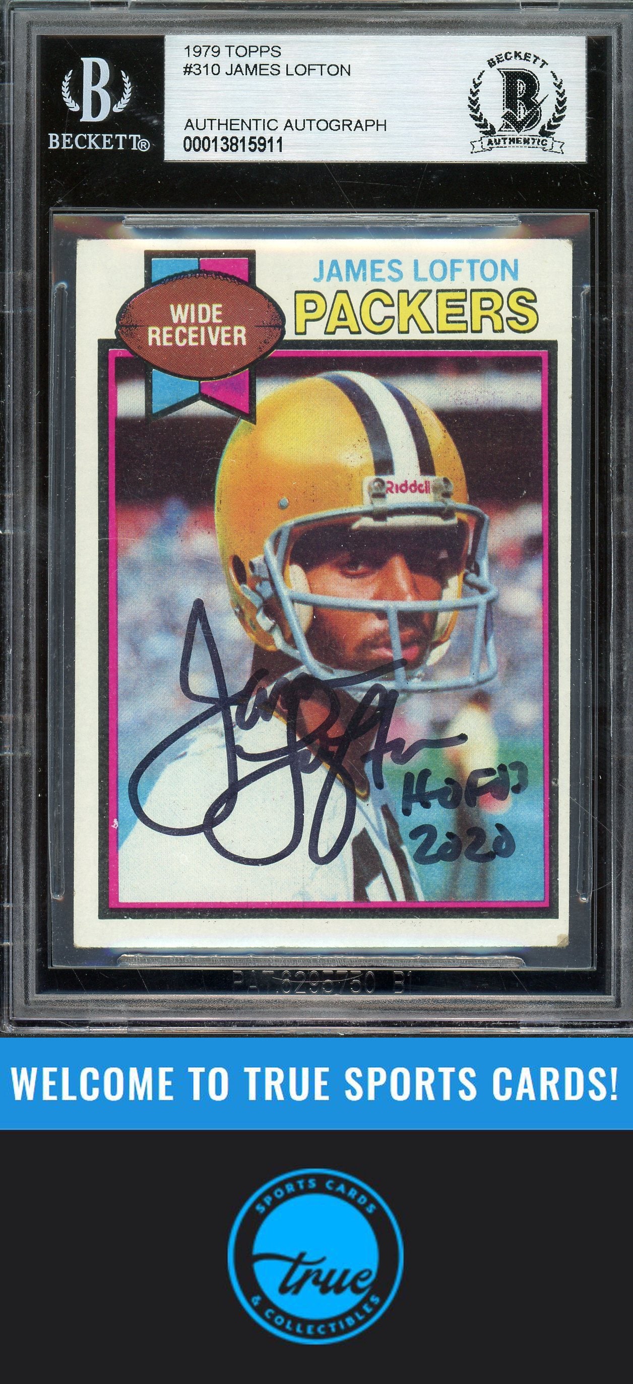 1979 Topps #310 James Lofton Auto BGS Authentic (5911)