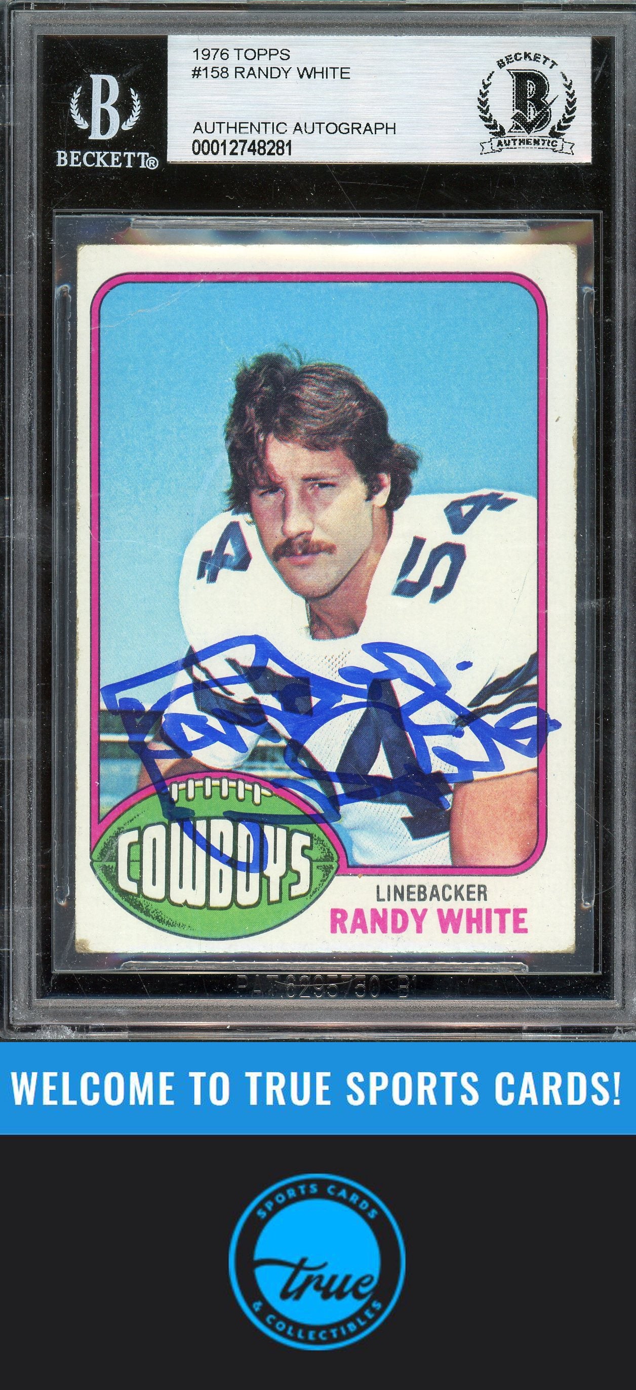 1976 Topps #158 Randy White Auto BGS Authentic (8281)