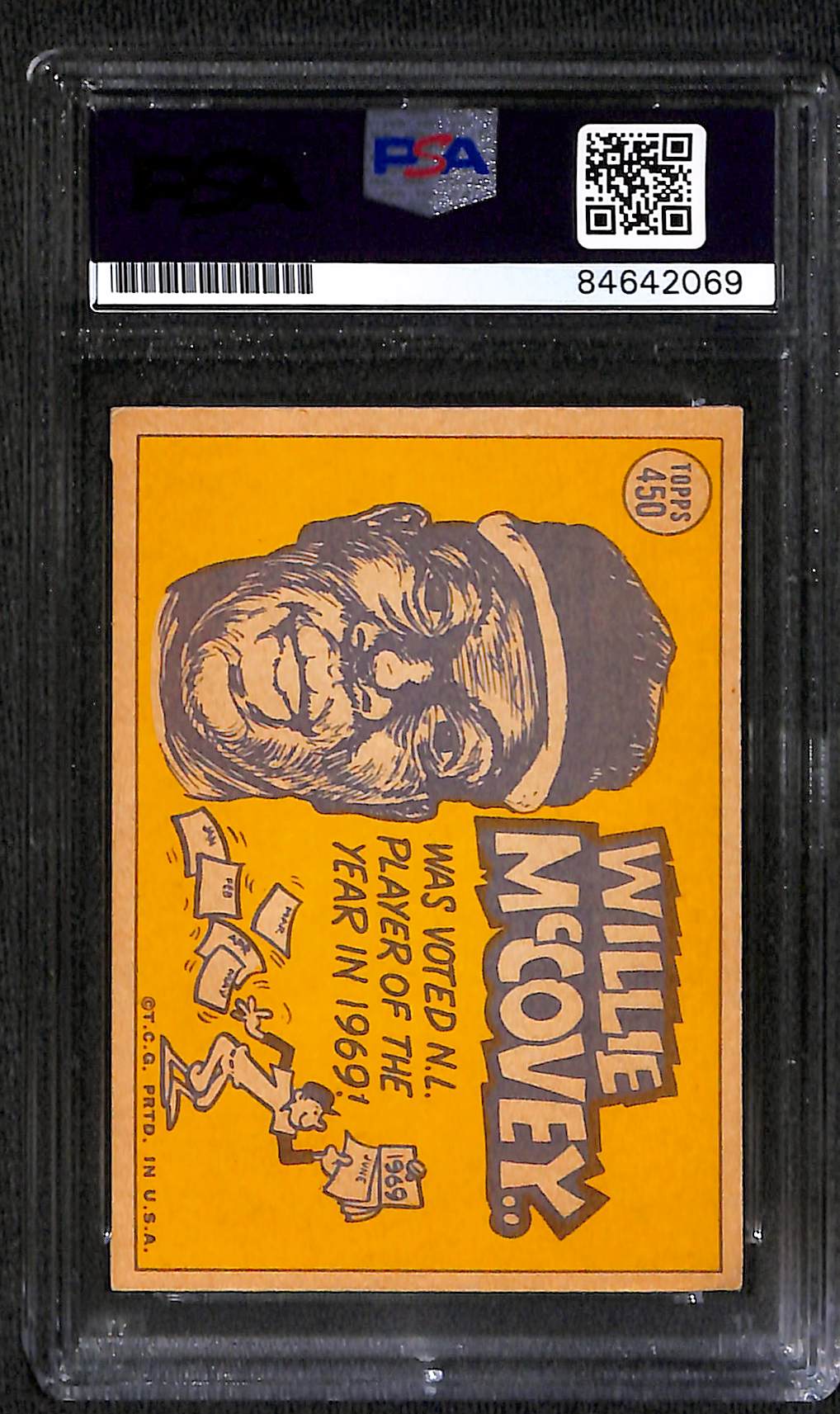 1970 TOPPS WILLIE MCCOVEY SPORTING NEWS AUTO CARD PSA DNA (2069)