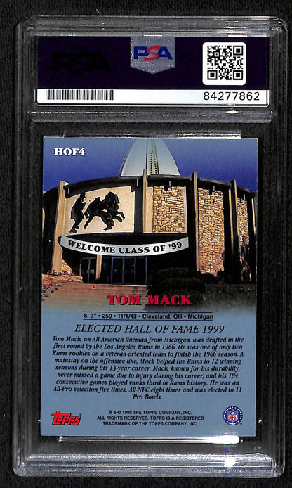 1999 TOPPS HALL OF FAME TOM MACK AUTO PSA DNA CARD (7862)