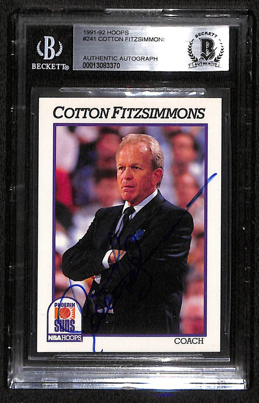 1991 HOOPS COTTON FITZSIMMONS AUTO CARD BAS (3370)