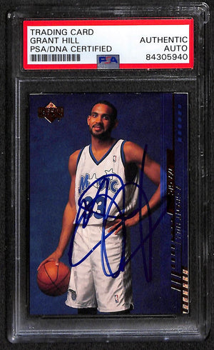 2000 UPPER DECK GRANT HILL AUTO CARD PSA DNA (5940)