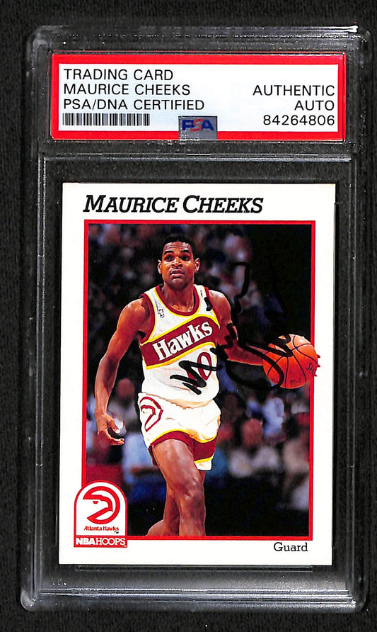 1991 HOOPS MAURICE CHEECKS AUTO CARD PSA DNA (4806)