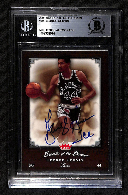 2005 FLEER GREATS OF THE GAME GEORGE GERVIN AUTO CARD BAS (2975)