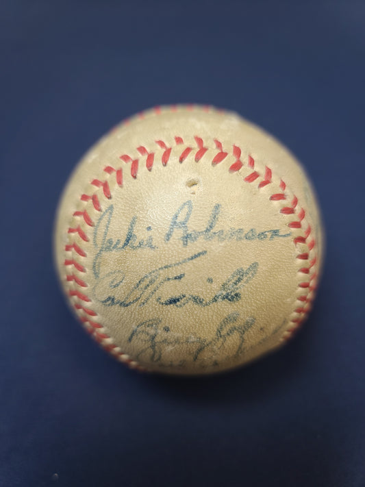 Jackie Robinson, Dick Williams, Don Newcombe, others Autographed Baseball