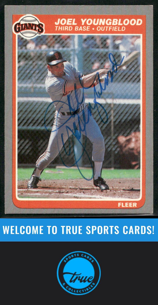 1985 Fleer #625 Joel Youngblood Auto